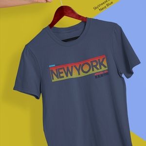 Color - Navy Blue - Mens Short Sleeve T-shirt -